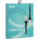 Кабель USB4 TypeC(M)--TypeC(M), 5K@60Hz, 40GBps, PD 240W, 5A, VCOM, 1.2м <CU560-1.2M> Кабель VCOM USB Type-C M/USB Type-C M (CU560-1.2M)