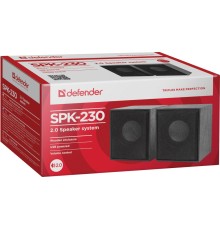 Колонки Defender SPK 230 2.0 черный 4Вт портативные