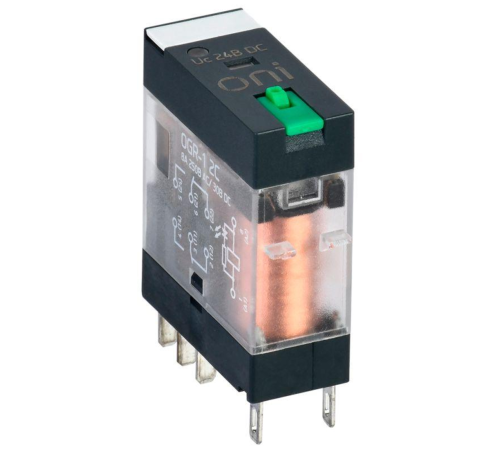 Реле общего назначения OGR-1 2C 24В DC с LED и тест. кнопкой ONI OGR-1-2C-DC24V-L-B