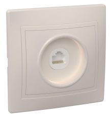 Iek EKK10-K33-DM РК10-ККм Розетка 1местн. комп. КВАРТА (кремовый)