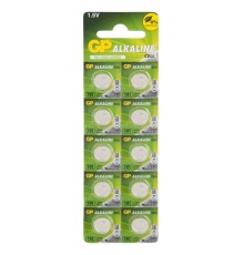 Алкалиновые пуговичные батарейки GP 191A - 10 шт., каждая в своем отрывном блистере GP 4891199015526