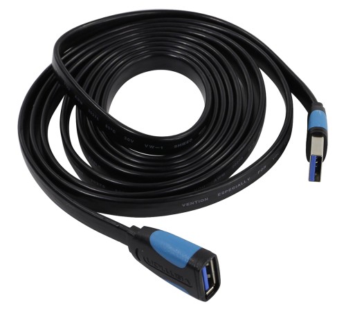 Кабель-удлинитель Vention USB 3.0 AM/AF - 2 м плоский Кабель-удлинитель Vention USB 3.0 AM/AF - 2 м (VAS-A13-B200)