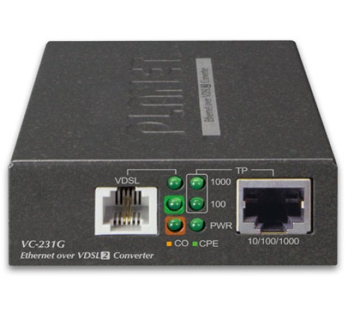 VC-231G конвертер Ethernet в VDSL2, внешний БП PLANET VC-231G