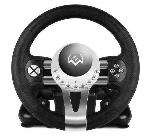 Руль SVEN GC-W800 (педали, вибро, скоба, D-pad, 12 кл, PC/PS3/PS4/XBOXONE/Xinput) Sven SV-015442