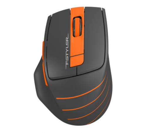 Мышь беспроводная A4Tech Fstyler FG30S grey/orange (USB, оптическая, 2000dpi, 6but, silent) (FG30S ORANGE)