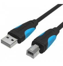 Кабель Vention USB 2.0 AM/BM  - 2м. Черный Vention USB 2.0 Type-AM - USB 2.0 Type-BM 2м (VAS-A16-B200)