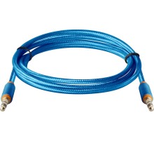 Кабель AUDIO 3.5MM 1.2M BLUE JACK M- JACK M 87512 DEFENDER