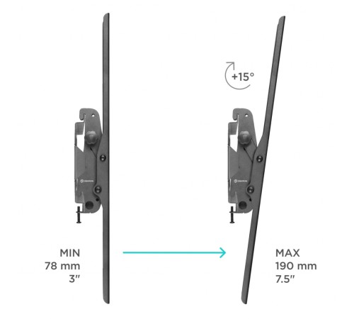 Кронштейн ONKRON ONKRON UT4 (ONKRON UT4 BLACK)