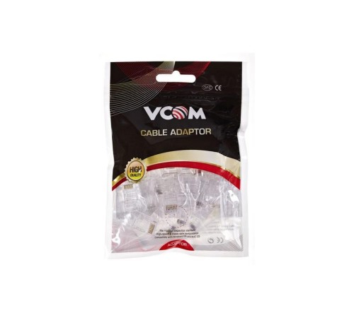 Коннекторы RJ-45 (8P8C) для UTP кабеля 6кат. ( упаковка 20шт.) VCOM <NM006-1/20> VCOM NM006-1/20 Коннекторы RJ-45 (8P8C) для UTP кабеля 6кат. ( упаковка 20шт.) VCOM <NM006-1/20> VCOM NM006-1/20