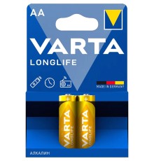 Батарейка Varta LONGLIFE LR6 AA BL2 Alkaline 1.5V (4106) (2/40/200) Varta LONGLIFE LR6 AA (04106101412)