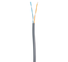 Кабель NETLAN U/UTP 2 пары, Кат.5 (Класс D), 100МГц, одножильный, BC (чистая медь), внутренний, PVC нг(B), серый, 305м