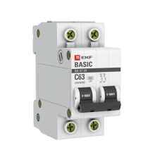 EKF mcb4729-2-63C Автоматический выключатель 2P 63А (C) 4,5кА ВА 47-29 EKF Basic
