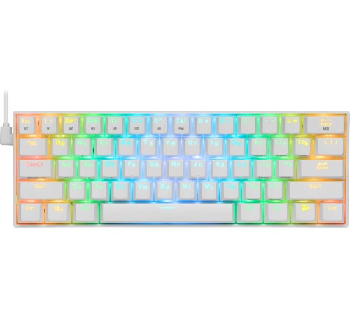 Redragon Беспроводная клавиатура Draconic RU,RGB, bluetooth 5.0, White [77810]