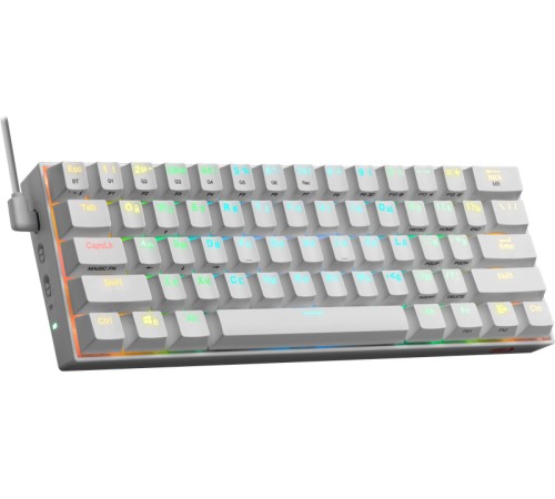 Redragon Беспроводная клавиатура Draconic RU,RGB, bluetooth 5.0, White [77810]