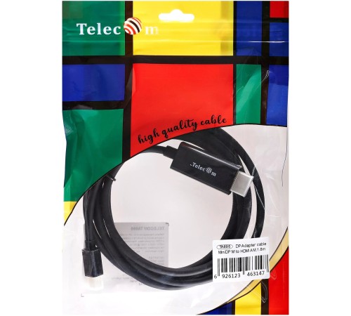 Кабель-переходник Mini DisplayPort M => HDMI M 1.8m Telecom <TA695> VCOM Кабель-переходник Telecom Mini DisplayPort M/HDMI M (TA695)