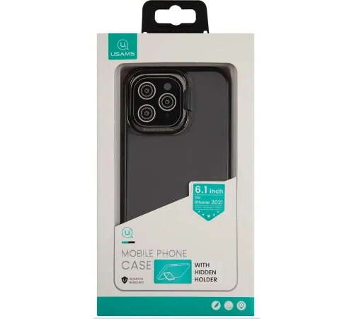 Чехол (клип-кейс) для Apple iPhone 13 Pro Usams US-BH782 черный (УТ000028088)
