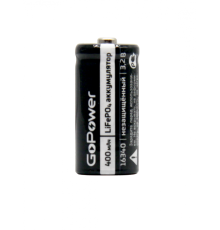 Аккумулятор Li-Fe GoPower 16340 PK1 3.2V 400mAh (1/8/400) Аккумулятор Li-Fe GoPower 16340 PK1 (00-00019620)
