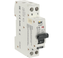 IEK AR-B06S-1N-C06C030 ARMAT АВДТ B06S 1P+NP C6 30мА тип AC (18мм)