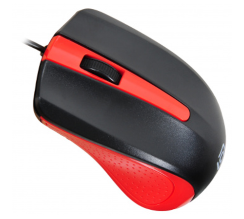 Oklick 225M черный/красный Мышь оптическая (1200dpi) USB (3but) [288237]