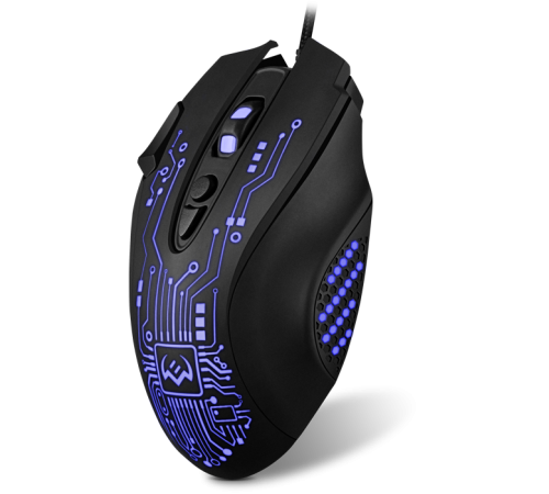 Игровая мышь SVEN RX-G715 (7+1кл., бесш. кл., 1200-3200 DPI, SoftTouch, подсветка, игров. упак) Sven RX-G715 (SV-019938)