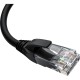 GCR Патч-корд прямой 15.0m UTP кат.5e, черный, верхний угол, литой, ethernet high speed, RJ45, T568B Greenconnect GCR-53938