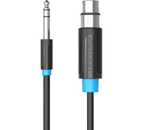Кабель Vention аудио Jack 6.5 M/XLR F - 1.5м Кабель Vention jack 6.5 mm(m)/XLR(f) - 1.5 м (BBEBG) Кабель Vention аудио Jack 6.5 M/XLR F - 1.5м Кабель Vention jack 6.5 mm(m)/XLR(f) - 1.5 м (BBEBG)