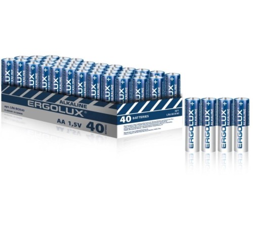 Ergolux...LR6 Alkaline BOX40 ( LR6 BOX40, батарейка,1.5В) (40 шт. в уп-ке) Ergolux...LR6 Alkaline BOX40 ( LR6 BOX40, батарейка,1.5В) (40 шт. в уп-ке)