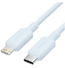 Кабель Vention USB 2.0 CM/Lightning 8M для iPad/iPhone 3A - 1м. Голубой Vention LAKSF