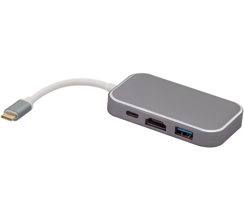 Greenconnect Адаптер-переходник Type C на HDMI+ USB3.0-разветвитель на 3 пота Greenconnect GCR-CHC3USB