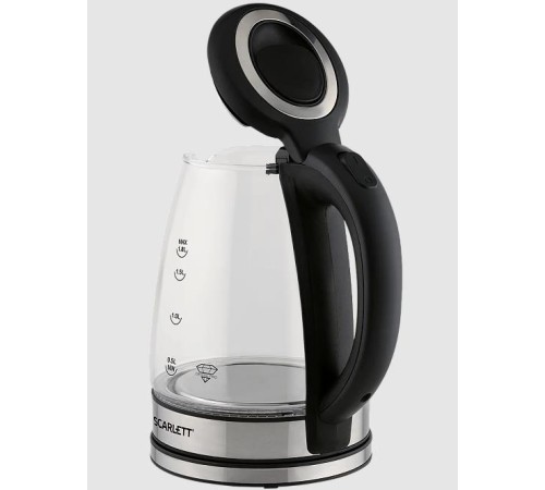 Чайник электрический Scarlett SC-EK27G88 1.8л. 1800Вт черный (корпус: стекло)