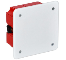 Iek UKG11-092-092-045-P Коробка КМ41022 распаячная 92х92 x 45мм для полых стен (с саморезами, пластиковые лапки, с крышкой )
