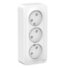 Systeme electric BLNRA001311 BLANCA О/У РОЗЕТКА 3-я без заземления со шт. ИЗОЛ.ПЛ.,16А, 250В, БЕЛЫЙ