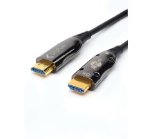 Кабель HDMI 50 м (HIGH speed, Metal gold,  Optical) 8K VER 2.1 ATcom HDMI 2.1 (m) - HDMI 2.1 (m) 50 м (AT8875)
