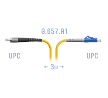 Патчкорд оптический LC/UPC-FC/UPC SM G.657.A1 3 метра