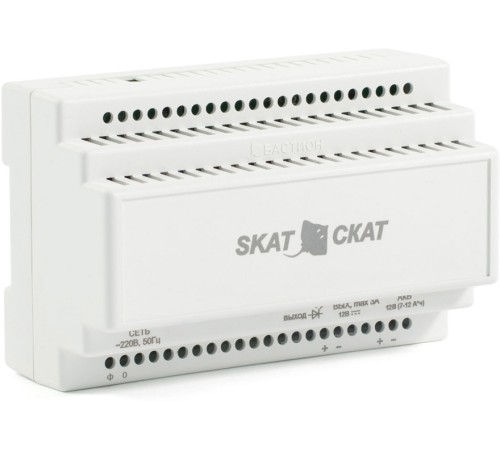 580 SKAT-12-3,0 DIN источник питания 12В 3А пластиковый корпус под DIN рейку 35 мм Бастион SKAT-12-3.0-DIN 580 SKAT-12-3,0 DIN источник питания 12В 3А пластиковый корпус под DIN рейку 35 мм Бастион SKAT-12-3.0-DIN