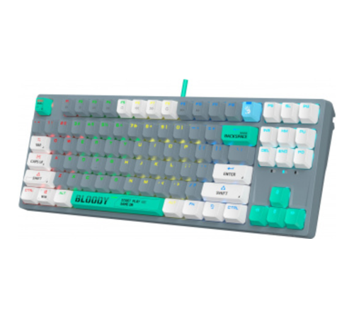 Клавиатура A4Tech Bloody S87 Energy механическая серый USB for gamer LED (S87 USB ENERGY ASH)