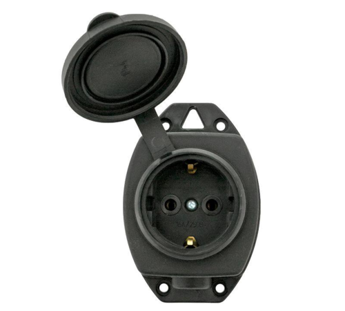 EKF RPS-014-16-230-44 Розетка настенная с защитной крышкой каучуковая 230В 2P+PE 16A IP44 EKF PROxima EKF RPS-014-16-230-44 Розетка настенная с защитной крышкой каучуковая 230В 2P+PE 16A IP44 EKF PROxima