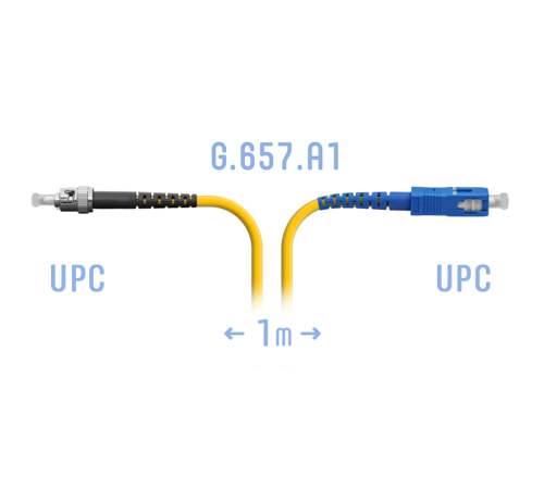 Патчкорд оптический ST/UPC-SC/UPC SM G.657.A1 1 метр
