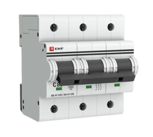EKF mcb47125-3-80C Автоматический выключатель 3P 80А (C) 15кА ВА 47-125 EKF PROxima EKF mcb47125-3-80C Автоматический выключатель 3P 80А (C) 15кА ВА 47-125 EKF PROxima