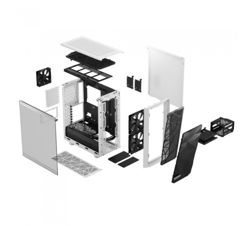 Meshify 2 Compact White TG Clear Tint FD-C-MES2C-05 Meshify 2 Compact White TG Clear Tint FD-C-MES2C-05