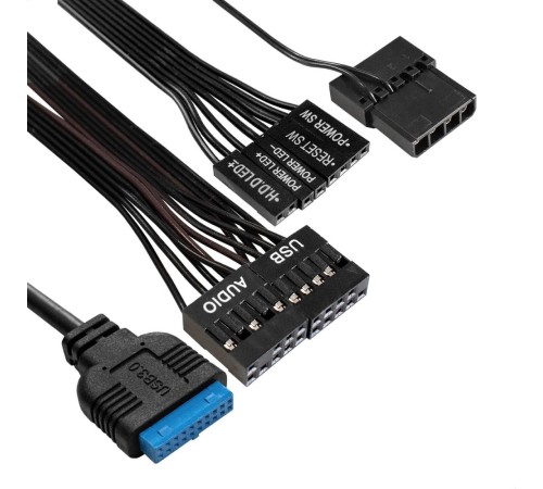 Exegate EX296165RUS Корпус Minitower ExeGate mEVO-7805 (mATX, без БП, 2*USB+1*USB3.0, аудио, черный, с 2*RGB подсветкой)