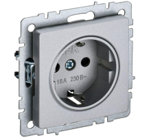 IEK BR-R14-16-K47 BRITE Роз. с з/к/ш 16А РС14-1-0-БрА алюм.