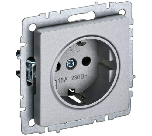 IEK BR-R14-16-K47 BRITE Роз. с з/к/ш 16А РС14-1-0-БрА алюм. IEK BR-R14-16-K47 BRITE Роз. с з/к/ш 16А РС14-1-0-БрА алюм.