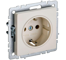 IEK BR-R14-16-K10 BRITE Роз. с з/к/ш 16А РС14-1-0-БрКр беж.