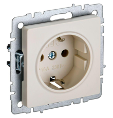 IEK BR-R14-16-K10 BRITE Роз. с з/к/ш 16А РС14-1-0-БрКр беж.