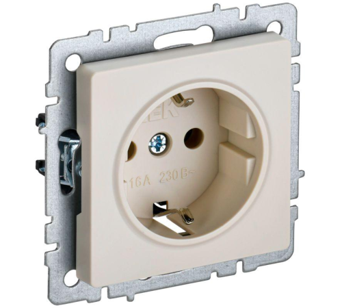 IEK BR-R14-16-K10 BRITE Роз. с з/к/ш 16А РС14-1-0-БрКр беж. IEK BR-R14-16-K10 BRITE Роз. с з/к/ш 16А РС14-1-0-БрКр беж.