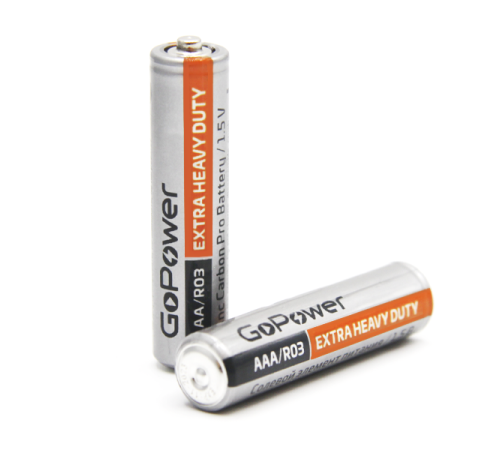 Батарейка GoPower R03 AAA BL4 Heavy Duty 1.5V (4/48/576) блистер (4 шт.) Батарейка GoPower R03 AAA (00-00015595)