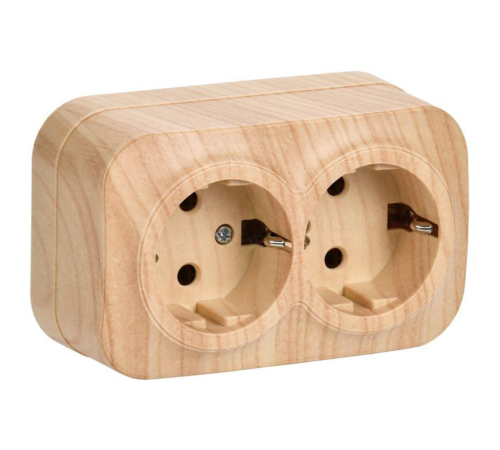 IEK ERH21-K34-16 РС22-3-ХС Розет. 2-ая с з/к о/у 16А GLORY сосна IEK ERH21-K34-16 РС22-3-ХС Розет. 2-ая с з/к о/у 16А GLORY сосна