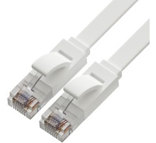 Greenconnect Патч-корд PROF плоский прямой 10.0m, UTP медь кат.6, белый, 30 AWG, ethernet high speed 10 Гбит/с, RJ45, T568B, GCR-51789 Greenconnect RJ45(m) - RJ45(m) Cat. 6 U/UTP PVC 10м белый (GCR-51789)
