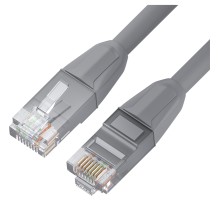 GCR Патч-корд прямой 7.5m LSZH UTP кат.6, серый, 24 AWG, литой без фиксатора, ethernet high speed, RJ45, T568B, GCR-52753 Greenconnect GCR-52753